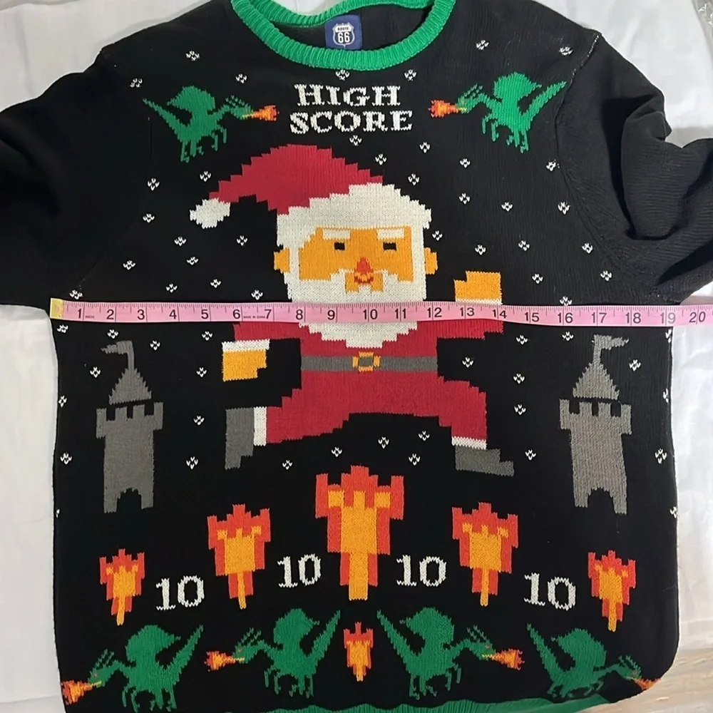 Route 66 Christmas or holiday Santa Claus sweater size small